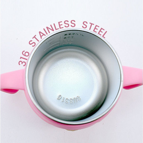 The Little Bunny Hop In Style Stainless Steel Insulated Baby Sipper Bottle Pink