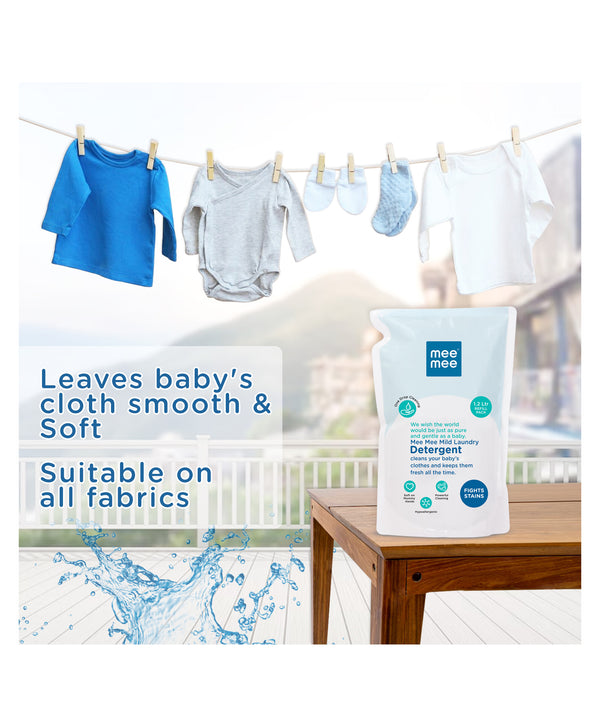 Mee Mee Mild Baby Liquid Laundry Detergent Refill Pack - 1. 2 Litres