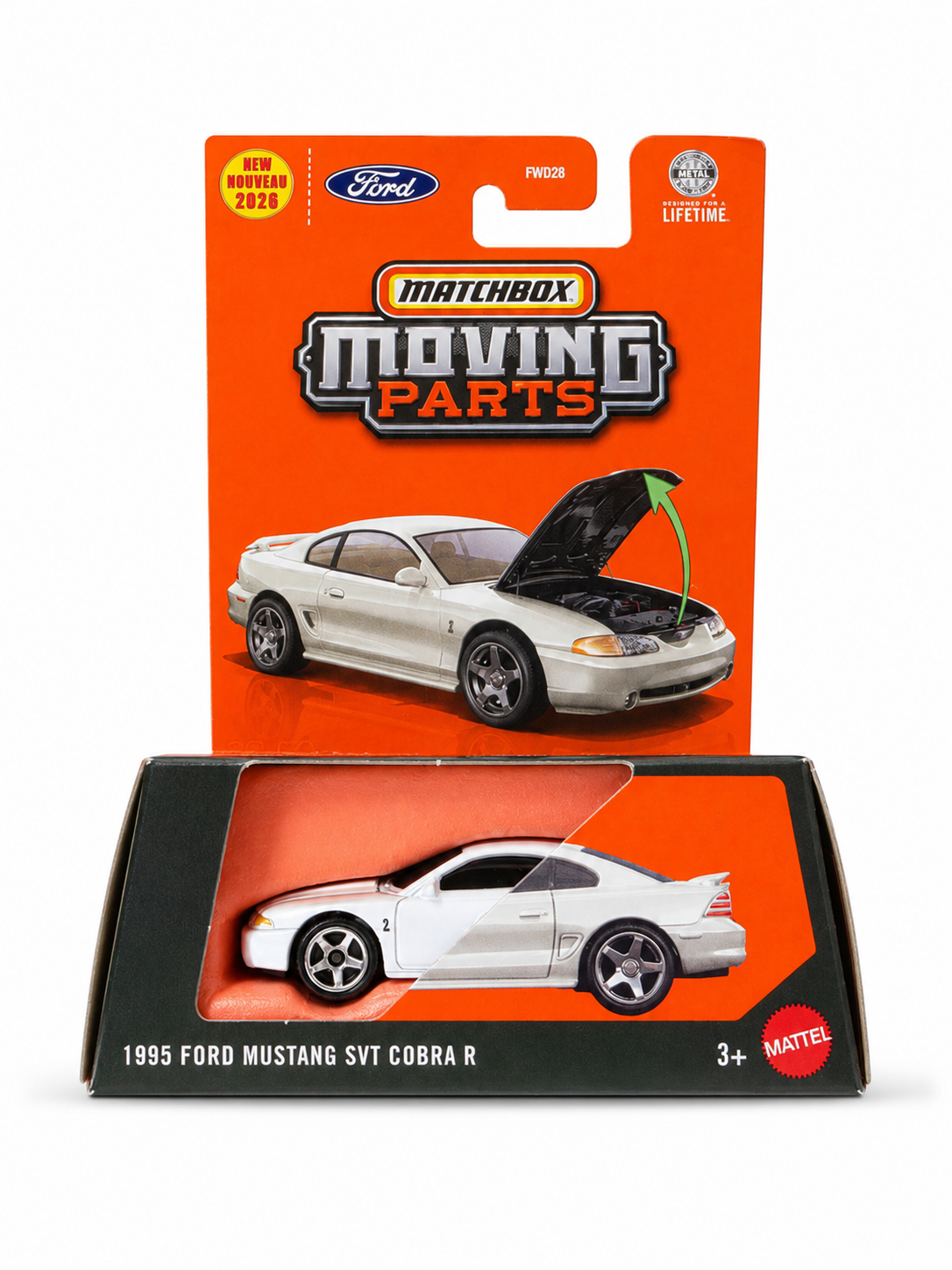 Matchbox Moving Parts 1995 Ford Mustang SVT Cobra R