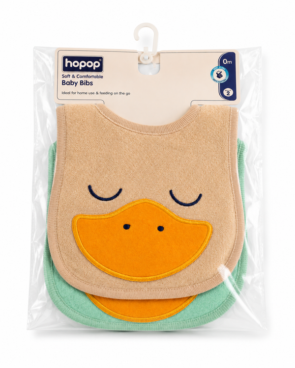 Hopop Soft & Comfortable Baby Bibs Pack of 2 β Assorted