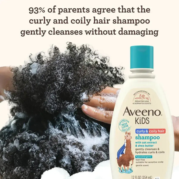Aveeno Kids Curly Hair Shampoo With Oat Extract & Shea Butter - 354Ml