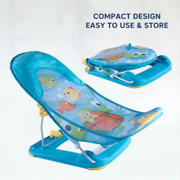 Hopop Anti-Skid Compact Baby Bather 0–12M – Blue