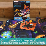 Chalk and Chuckles A-Z Space Adventure Scratch Art Cards 15 × 19 × 3.8 cm Multicolor