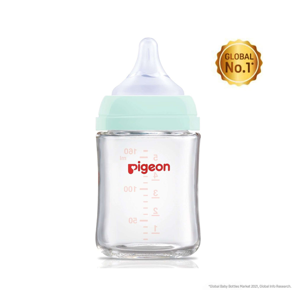 Pigeon Glass Nursing Bottle with Softlatch Nipple 160ml