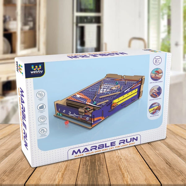 Webby Diy Wooden Marble Run Game