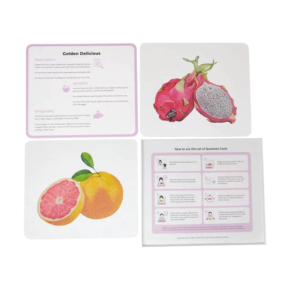 Brainsmith Fruits Quantum Flash Cards Set of 10 Cards 25.8 × 22.1 cm Multicolor