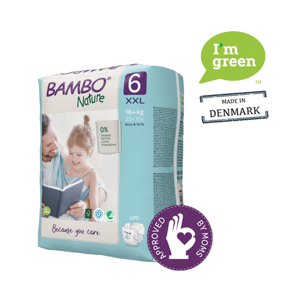 Bambo Nature Premium Tape Diapers Size 6 XXL 16+ kg – Pack of 20