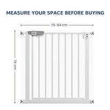 Hopop Baby Safety Gate Two-Way Auto-Close 75x85cm White