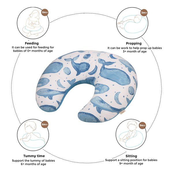 Crane Nursing Pillow - Caspian Whale