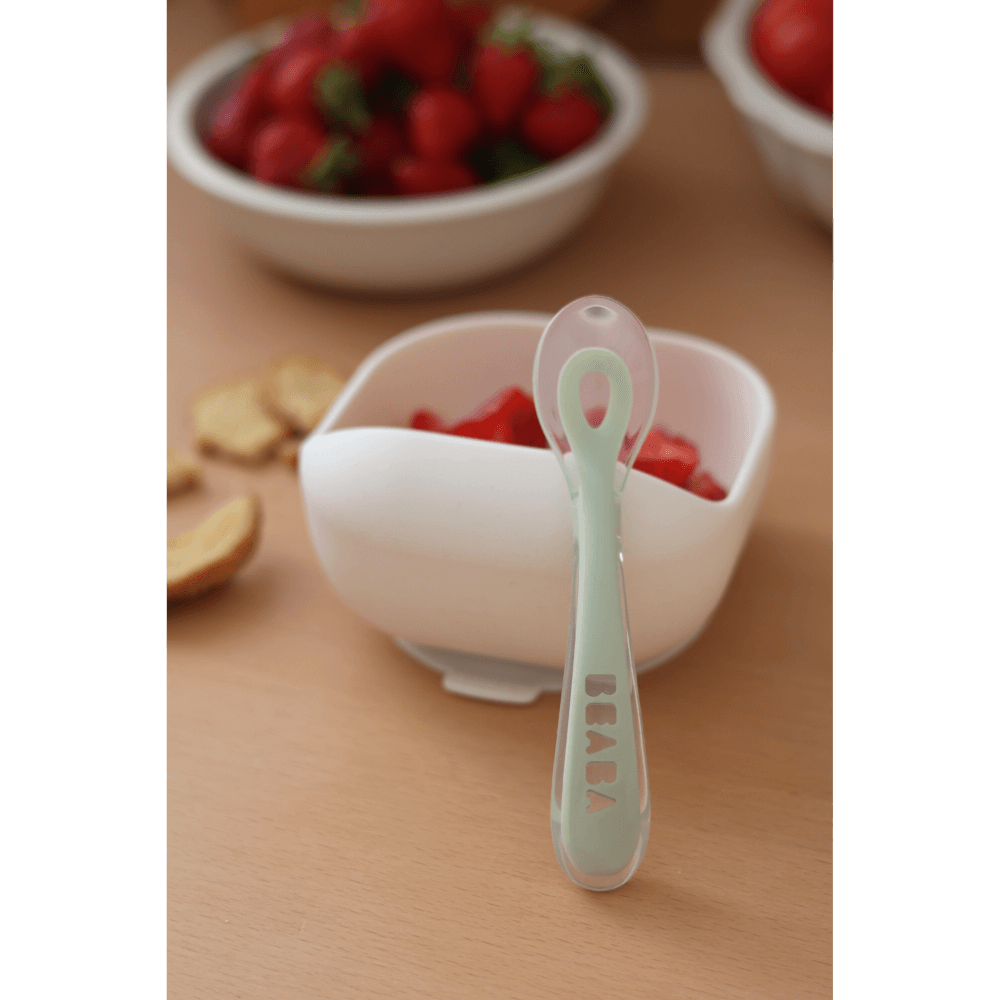 Beaba 2nd Stage Silicone Spoon - Misty Green