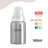 Pigeon steel bottle 140ml S size with plastic hood & cap (natural)