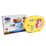 Youp Stainless Steel Purple & Green Color Kids Lunch Box - Unicorn Theme