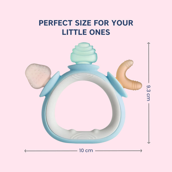 Hopop Silicone Baby Teether | BPA-Free Chew Toy | Pack of 1- Assorted