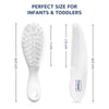 Hopop Soft Bristles Baby Comb & Brush Set - White