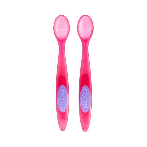 Dr Browns Infant Feeding Spoon - Pink, 2-Pack