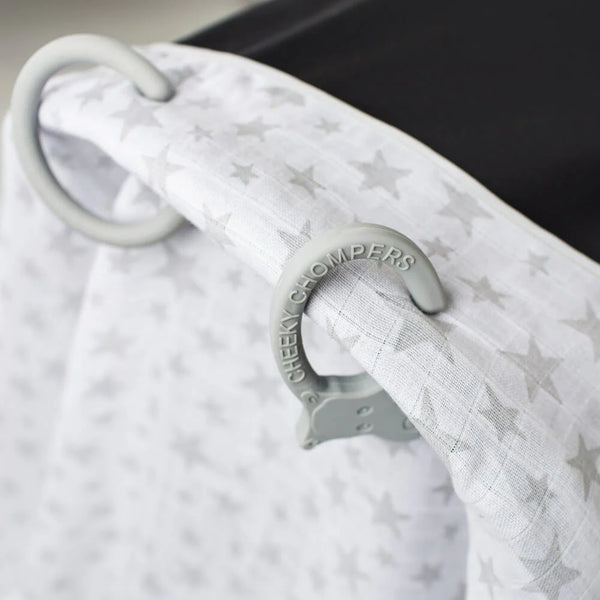 Cheeky Chompers Silver Stars Multimuslin 6 In 1