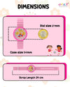 Spiky Round Analog Watch for Kids Boys and Girls EVA42 - Pink