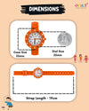 Spiky Stylish Analog Watch for Kids Boys and Girls EVA43C - Orange