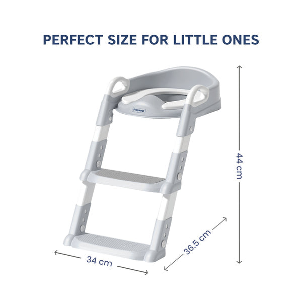 Hopop Potty Training Seat Toddler Step Ladder Foldable One Size – Grey