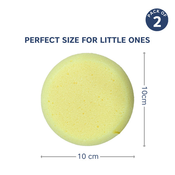 Hopop Soft & Gentle Baby Bath Sponge Pack of 2 Newborn+ – Assorted