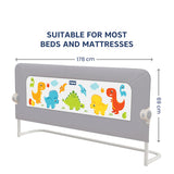 Hopop Baby Bed Rail Guard Secure Sleep Foldable Universal Fit – Grey
