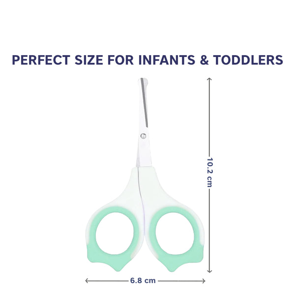 Hopop Baby Safety Nail Scissors with Rounded Head - Green