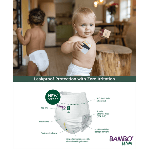 Bambo Nature Skin Friendly Pant Style Diapers - Monthly Box - Size 5