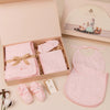 Baby Forest Komal Aavran Baby Swaddle Set 48 × 50 in Baby Pink