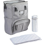 Béaba Wellington Diaper Backpack with Changing Mat – Heather Grey