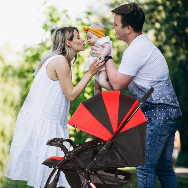 R for Rabbit Stroller Cuppy Cake Grand Red Black