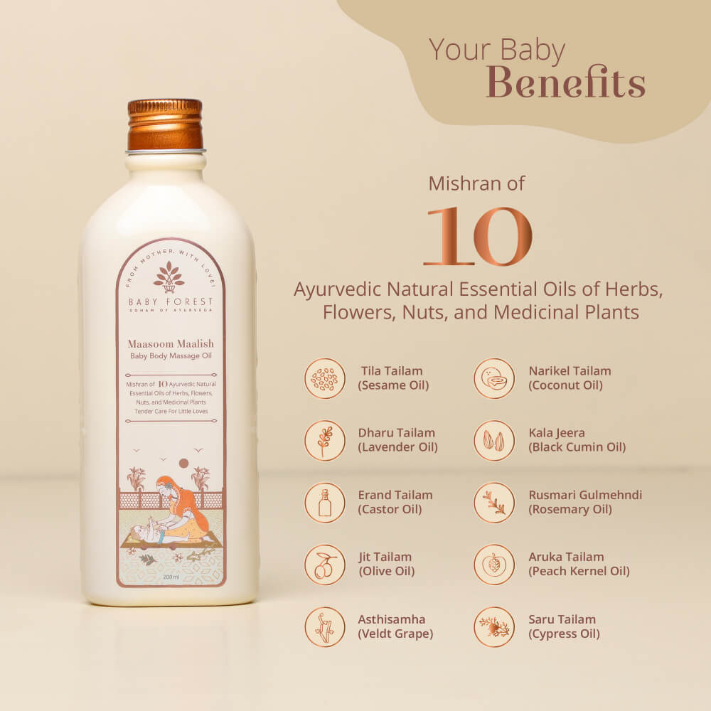 Baby Forest Maasoom Maalish Ayurvedic Baby Body Massage Oil – 200 ml