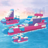 Webby 3 In 1 Adventure Boats Abs Building Blocks Kit (108 Pcs)