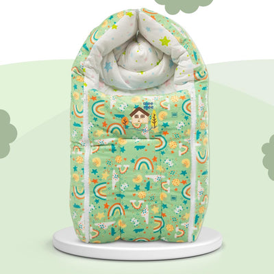 Mee Mee 3-in-1 Baby Carry Nest Sleeping Bag & Mattress 0–6M – Green