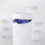 Ubbi Stainless Steel Diaper Pail with Child Safety Lock - Oat Milk