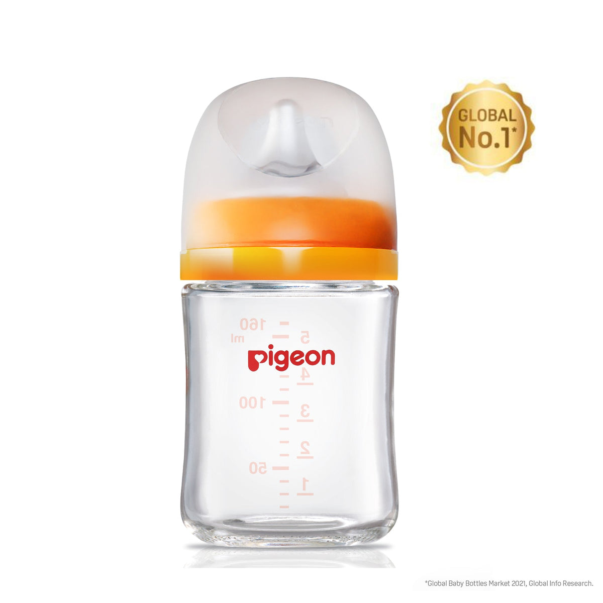 Pigeon Glass Nursing Bottle with Softlatch Nipple 160ml