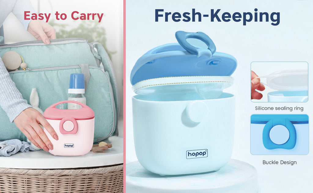 Hopop Milk Powder & Multi-Purpose Food Container 210 ml Pink