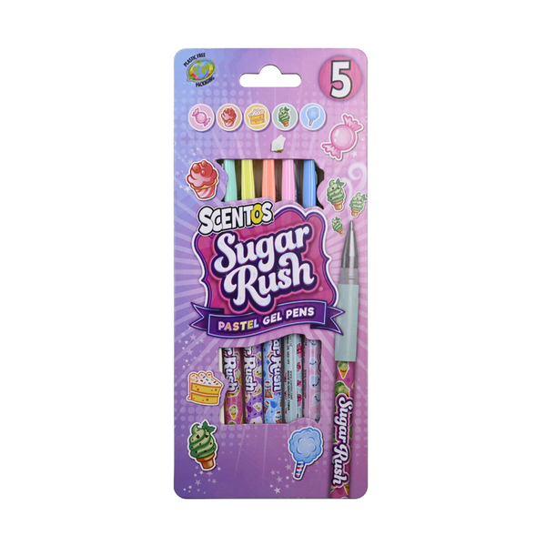 Scentos Sugar Rush Scented Pastel Gel Pens - Pack of 5