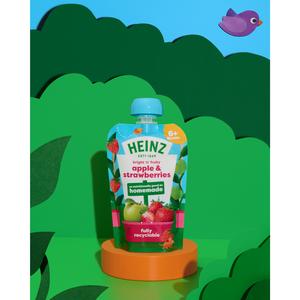 Heinz Apple & Strawberry Baby Food Puree – 6+ Months, 100g