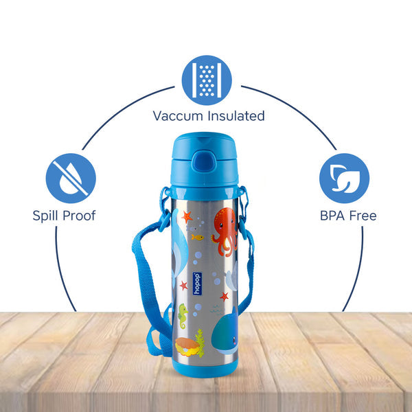 Hopop Insulated Stainless Steel Sipper Water Bottle 480 ml