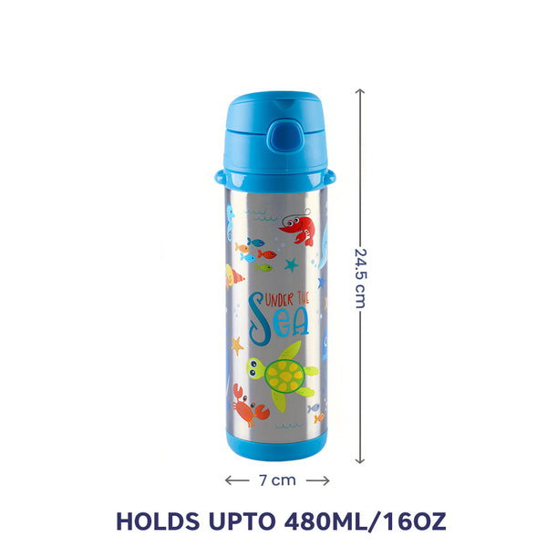 Hopop Insulated Stainless Steel Sipper Water Bottle 480 ml Assorted