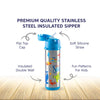 Hopop Insulated Stainless Steel Sipper Water Bottle 480 ml Assorted
