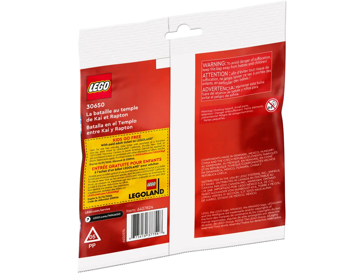 Lego Ninjago 30650 Kai And Rapton'S Temple Battle 6+