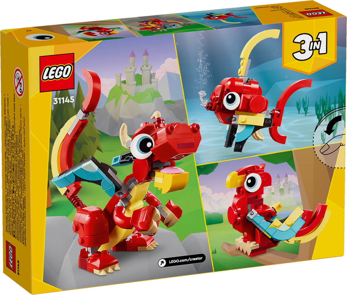 LEGO Creator 3-in-1 Red Dragon 149 Pieces
