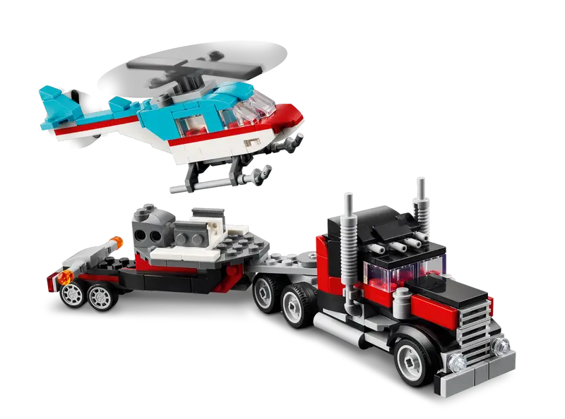 LEGO Creator Flatbed Truck With Helicopter 7+ 270Pcs 31146
