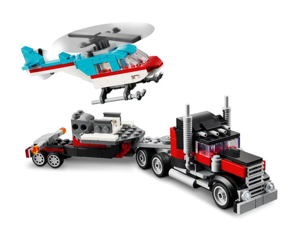 LEGO Creator Flatbed Truck With Helicopter 7+ 270Pcs 31146