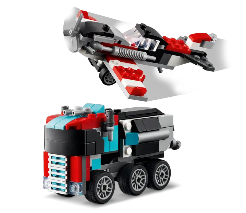 LEGO Creator Flatbed Truck With Helicopter 7+ 270Pcs 31146