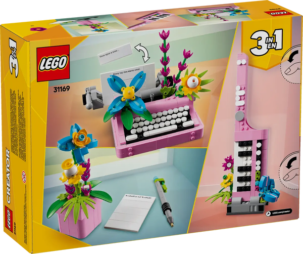 LEGO Creator Typewriter with Flowers 8+ 363Pcs 31169