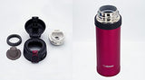 Zojirushi 600ml One Touch Flip-Open Bottle with Carrying Loop (Hibiscus Red)