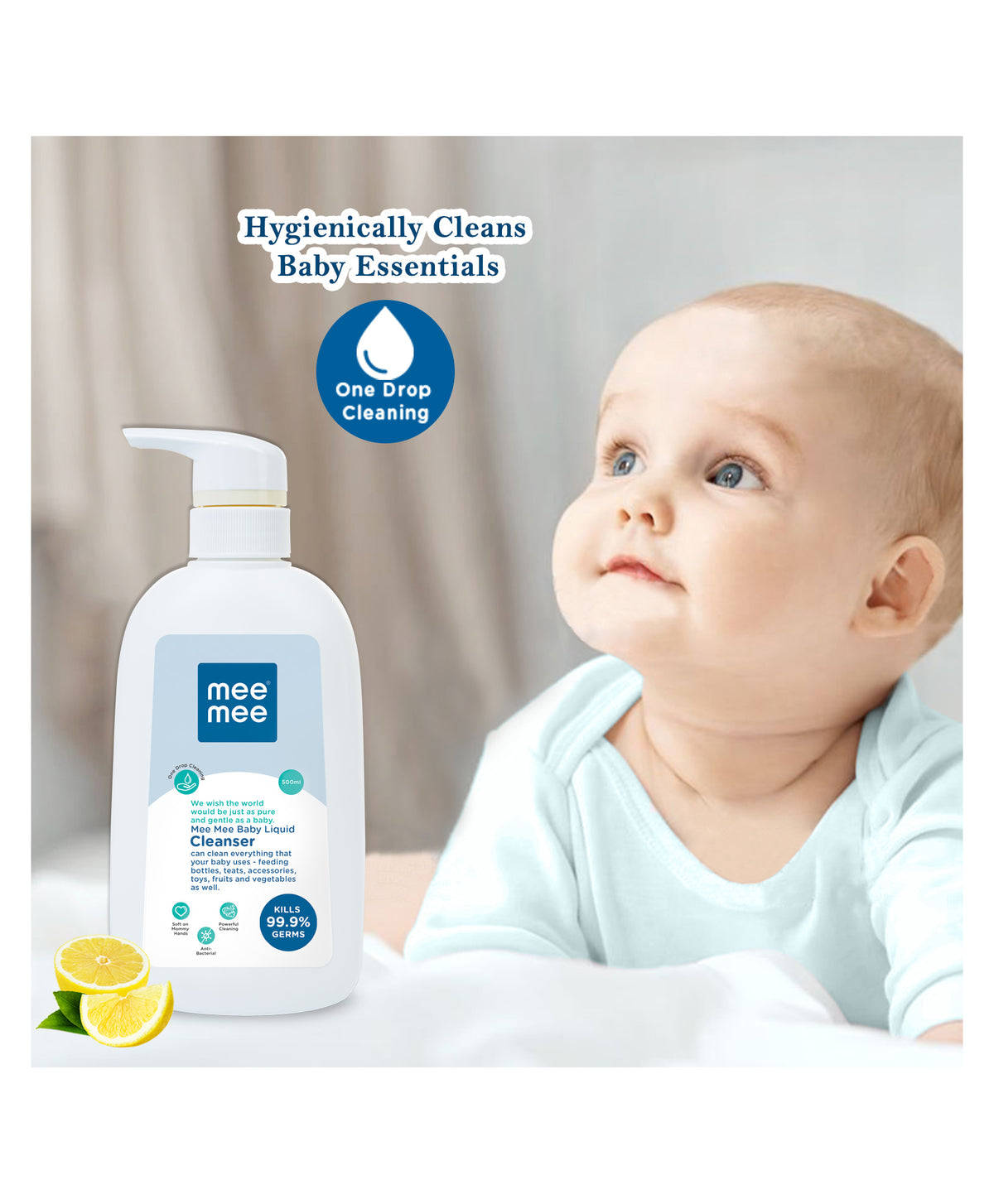 Mee Mee Baby Accessories & Vegetable Liquid Cleanser 500 ml