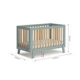 Boori Turin Baby Cot – Almond | Convertible Cot Bed 0–5 Years